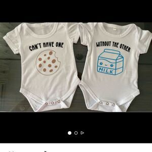Twins onesie, custom baby onesie, personalized baby clothes,(price for both)